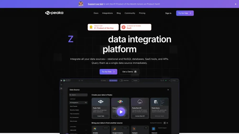 Peaka Data Integration Platform