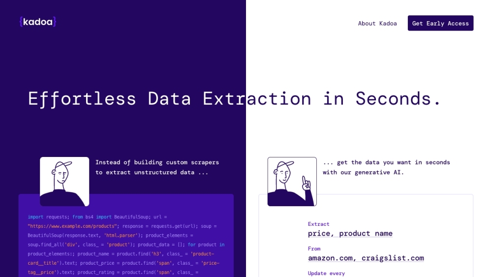 Kadoa | AI网络爬虫