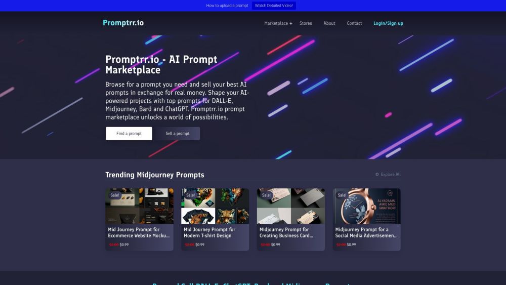 Promptrr.io - AI提示市场