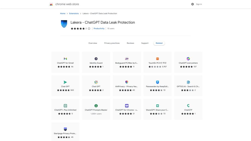 Lakera Chrome扩展程序