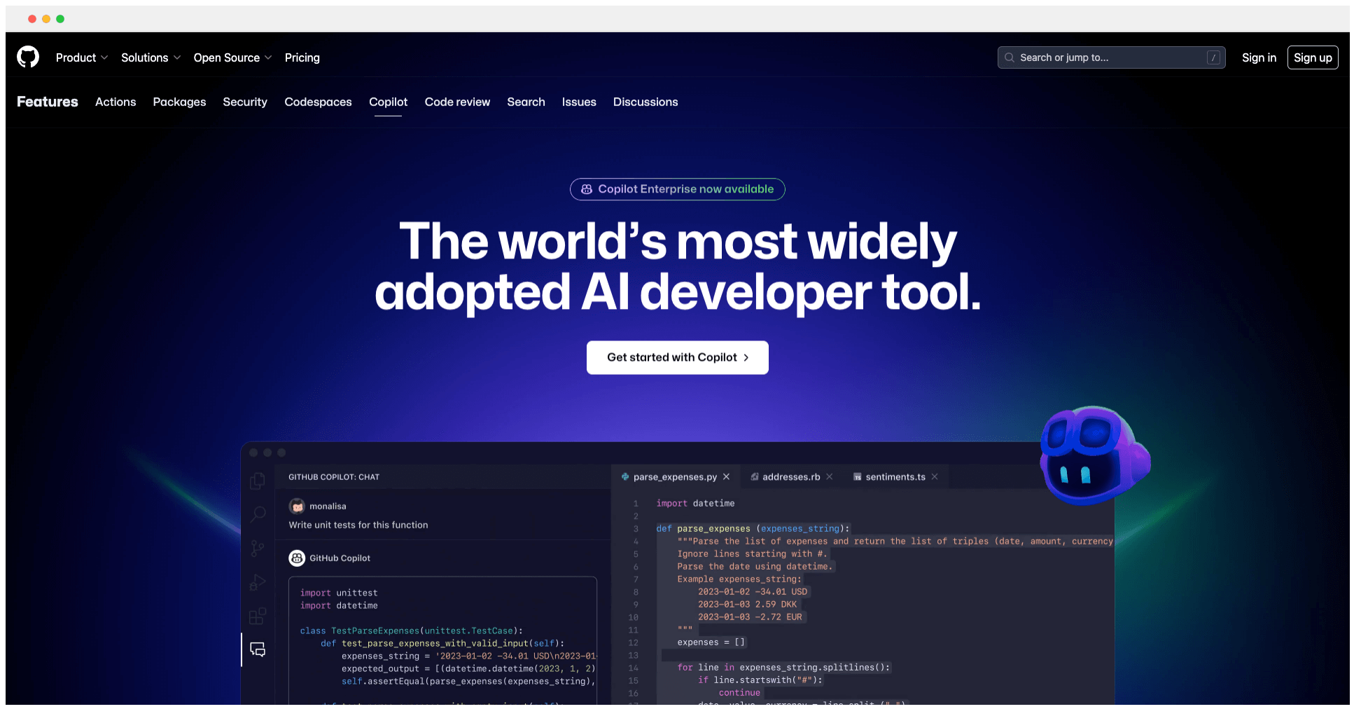 GitHub Copilot - GitHub 推出的AI编程助手